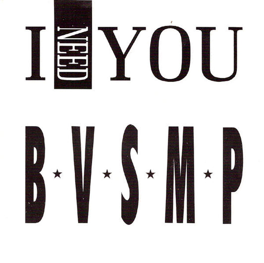 B.V.S.M.P. – I Need You (VG+)