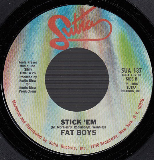 Fat Boys – Jail House Rap / Stick 'Em (NM)