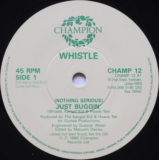 Whistle – (Nothing Serious) Just Buggin' (IMPORT) (VG+)