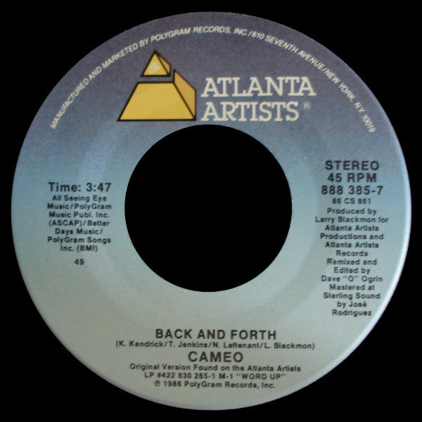 Cameo – Back And Forth / You Can Have The World (NM)