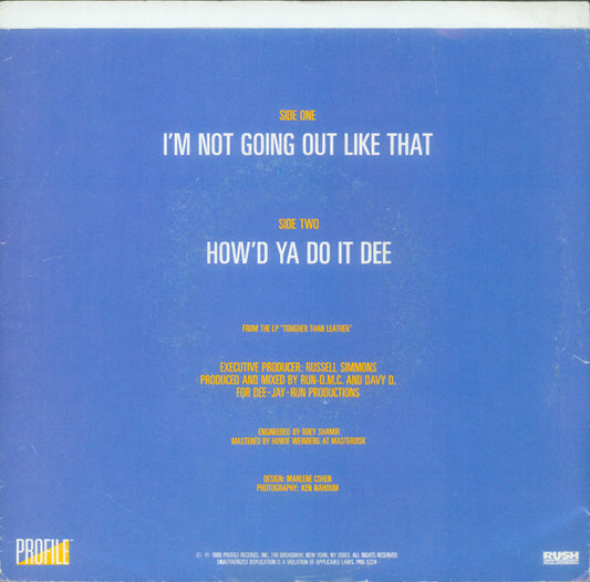 Run-DMC – I'm Not Going Out Like That / How'd Ya Do It Dee (VG+)