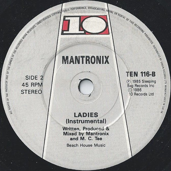 Mantronix – Ladies / Inst (NM) (IMPORT)