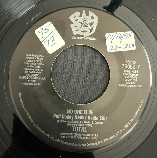 Total ‎– No One Else (Puff Daddy Remix Radio Edit) / Can't You See (NM)
