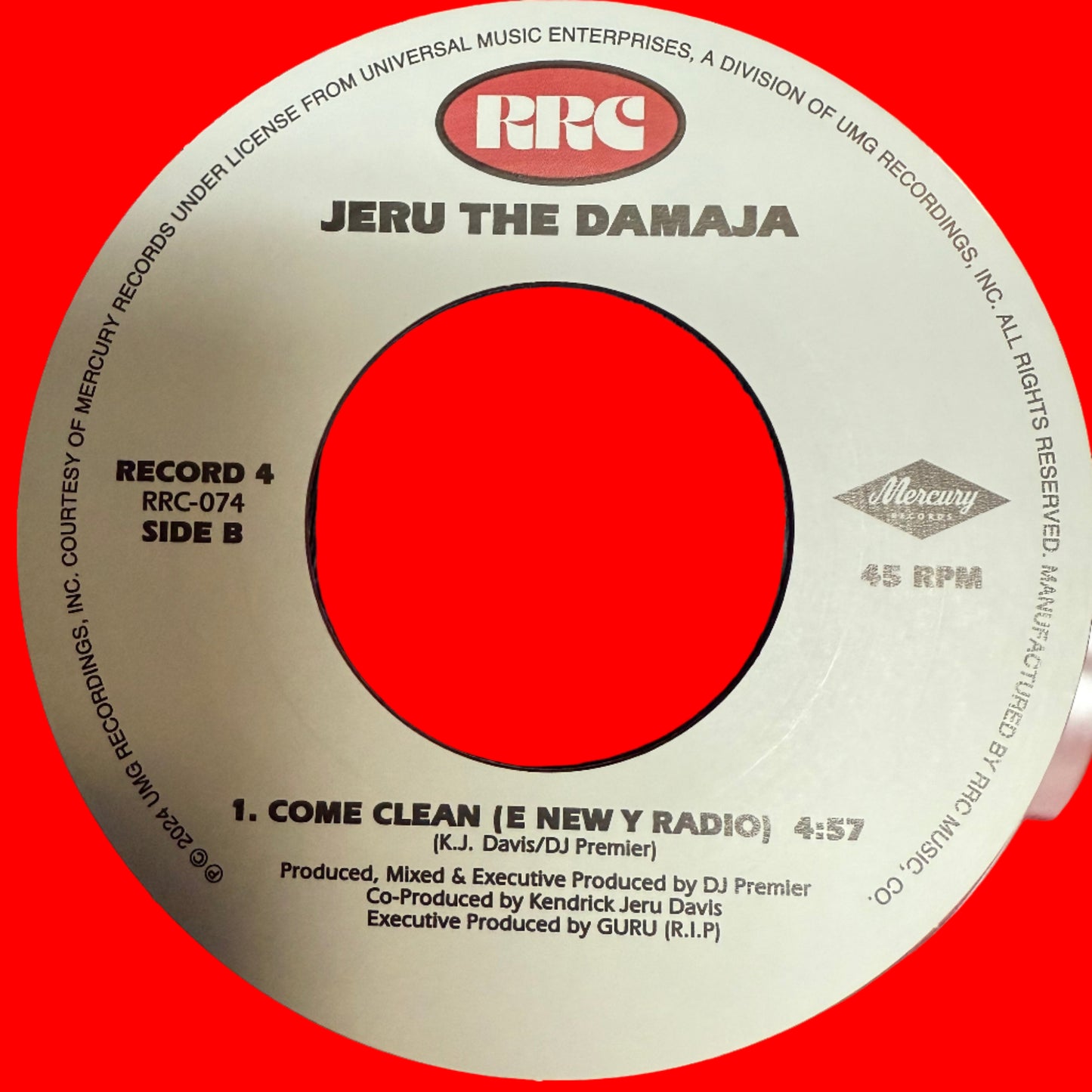 Jeru The Damaja  – My Mind Spray / Come Clean (E New Y Radio)