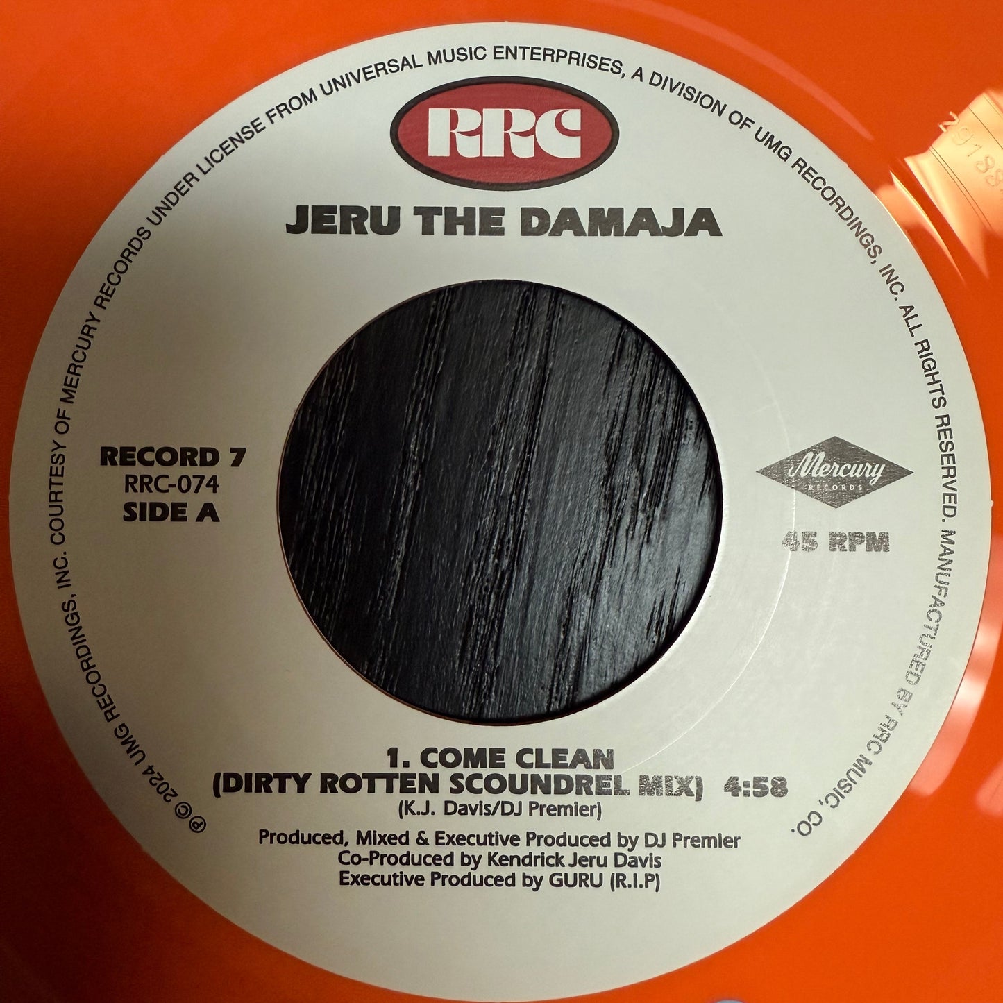 Jeru The Damaja  – Come Clean (DRS Mix) / Come Clean (Instr)