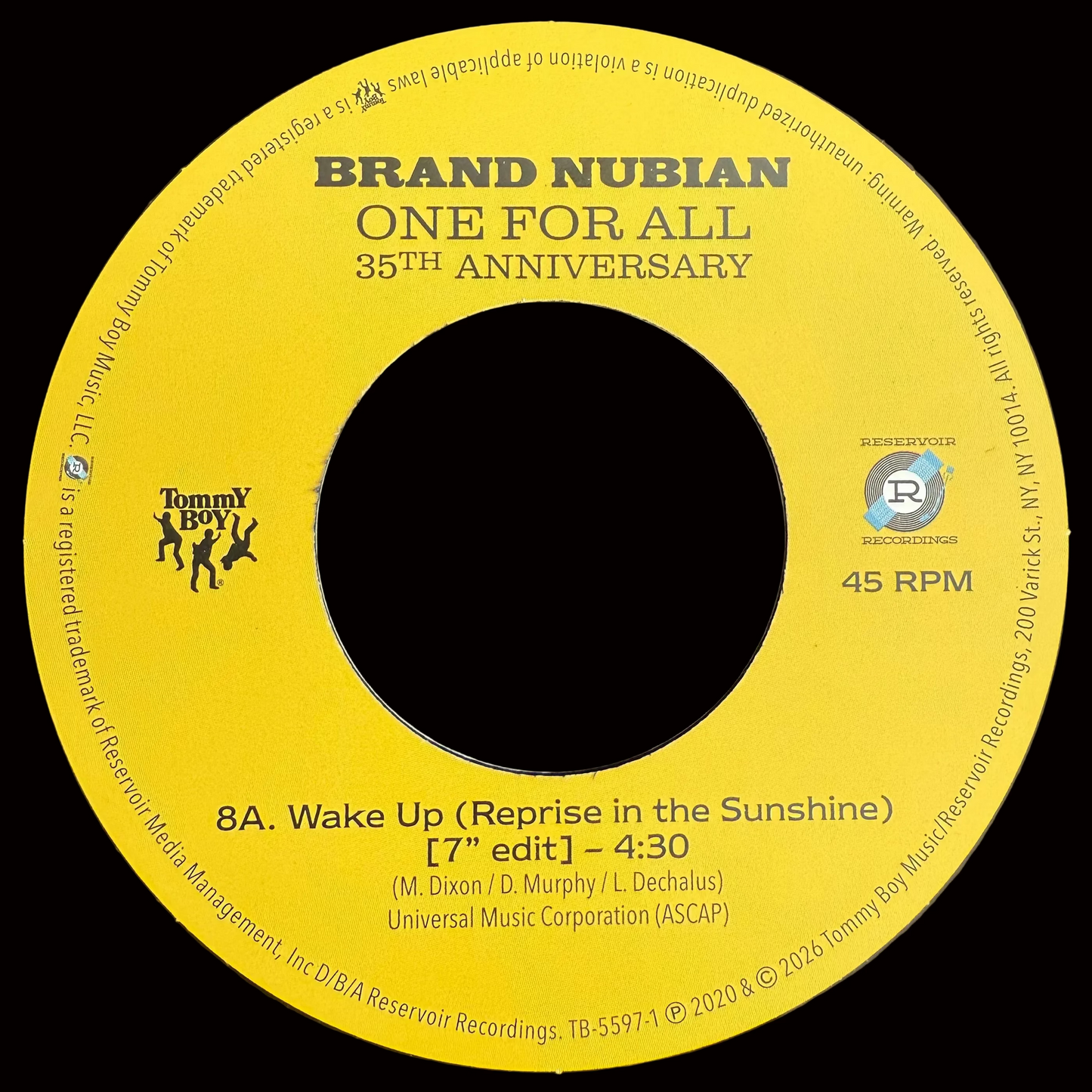 Brand Nubian – Wake Up (Reprise In The Sunshine) / Dedication