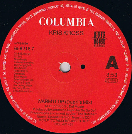 Kris Kross ‎– Warm It Up (IMPORT) (VG+)