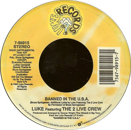 Luke Featuring The 2 Live Crew ‎– Banned In The U.S.A. / Instr (VG+)