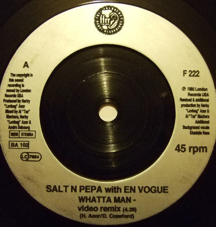 Salt 'N' Pepa With En Vogue ‎– Whatta Man (IMPORT) (VG+)