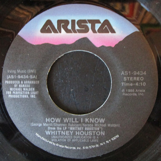 Whitney Houston – How Will I Know (VG-)