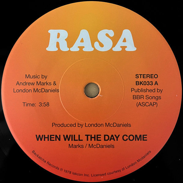 Rasa ‎– When Will The Day Come / Within The Sound