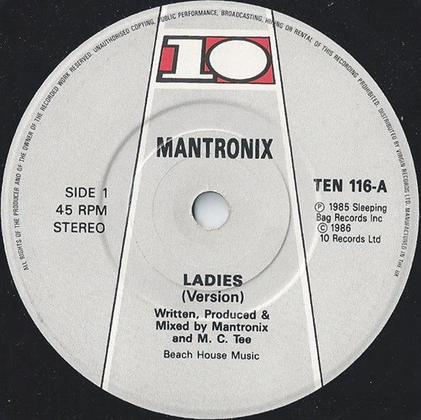 Mantronix – Ladies  / Inst (NM) (IMPORT)
