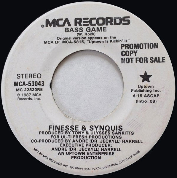 Finesse & Synquis – Bass Game (NM) (DBL A-Side)