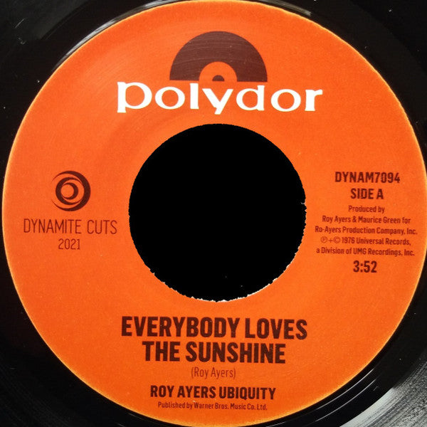 Roy Ayers Ubiquity ‎– Everybody Loves The Sunshine / Lonesome Cowboy (New)