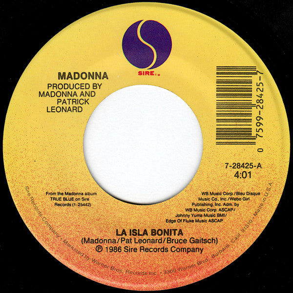 Madonna ‎– La Isla Bonita (VG+)