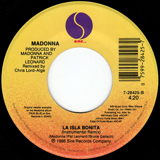 Madonna ‎– La Isla Bonita (VG+)